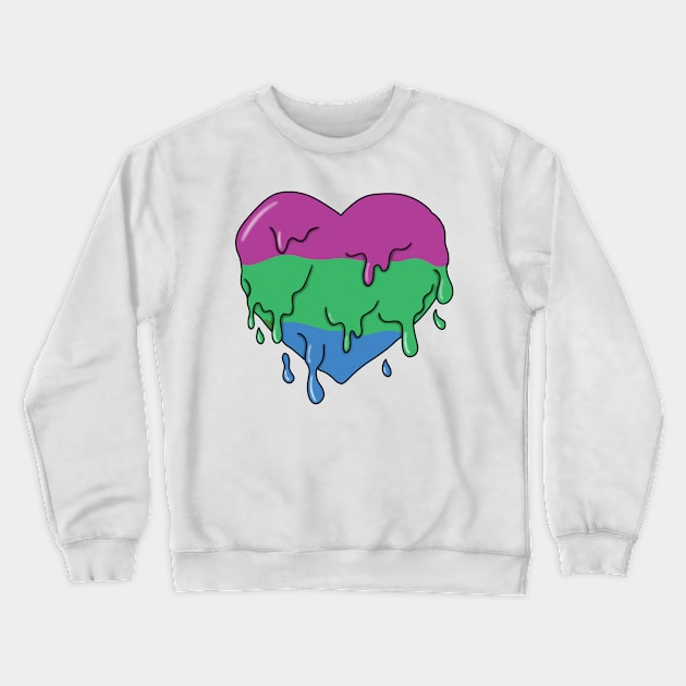 Melting polysexual heart Crewneck Sweatshirt by Becky-Marie